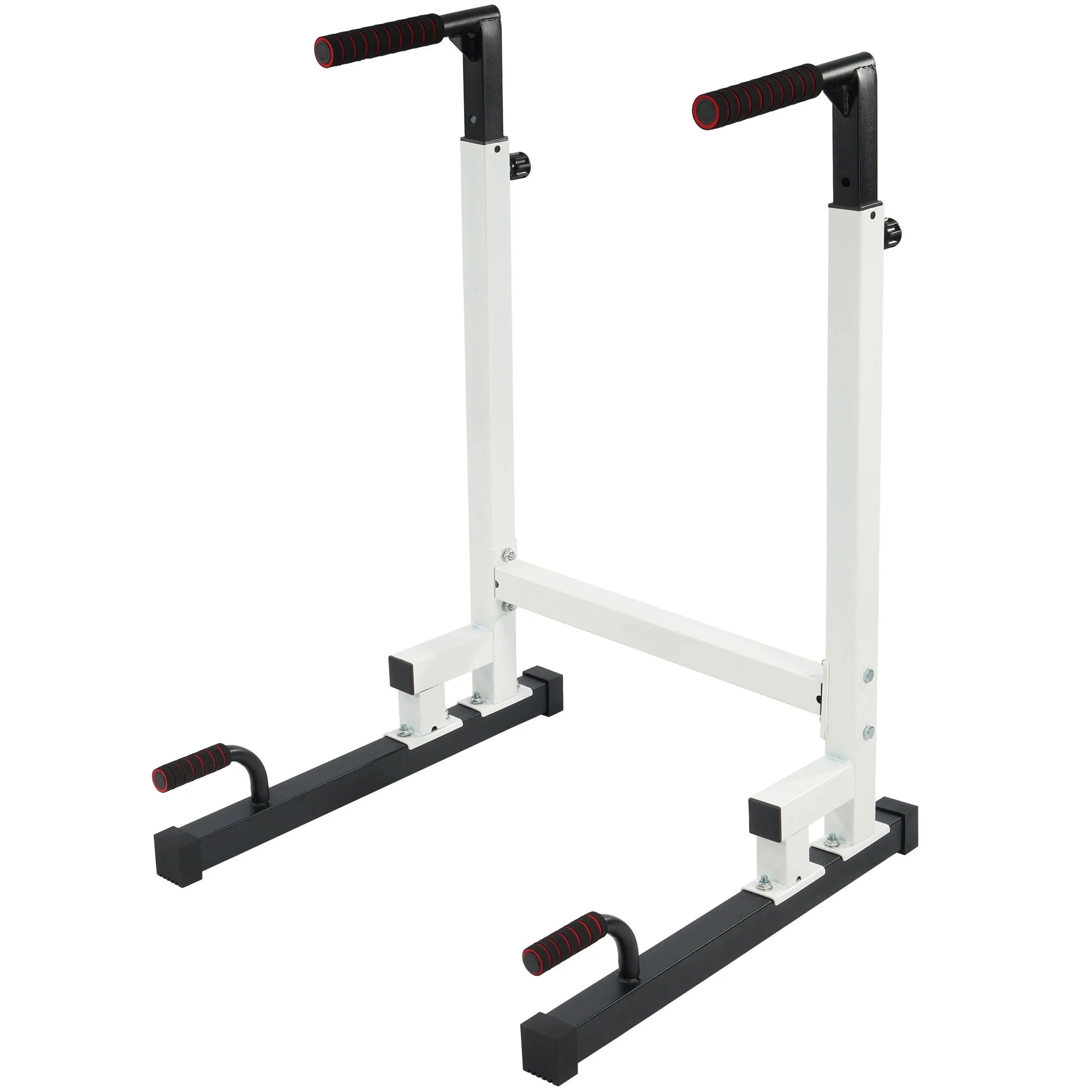 Multi Function Home Gym Exercise Fitness Dip Stand, White