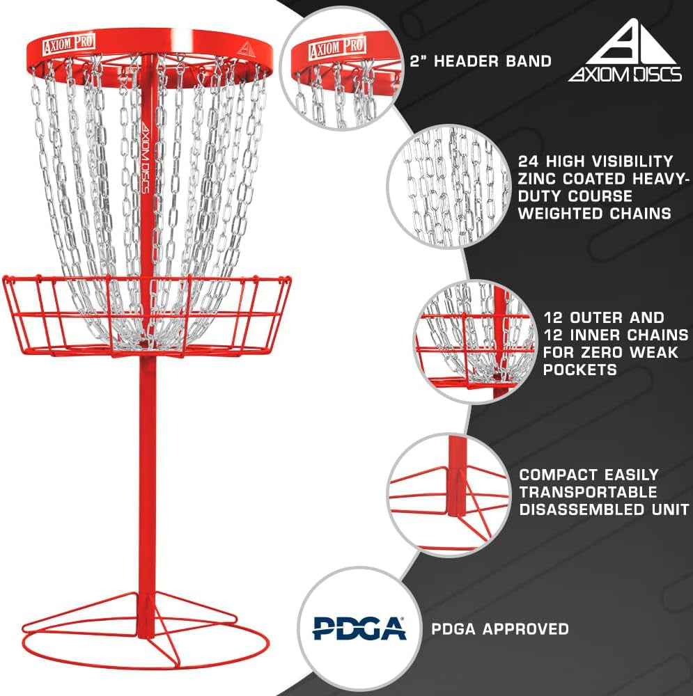 Pro 24-Chain Disc Golf Basket