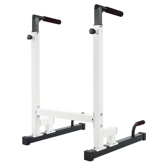 Multi Function Home Gym Exercise Fitness Dip Stand, White