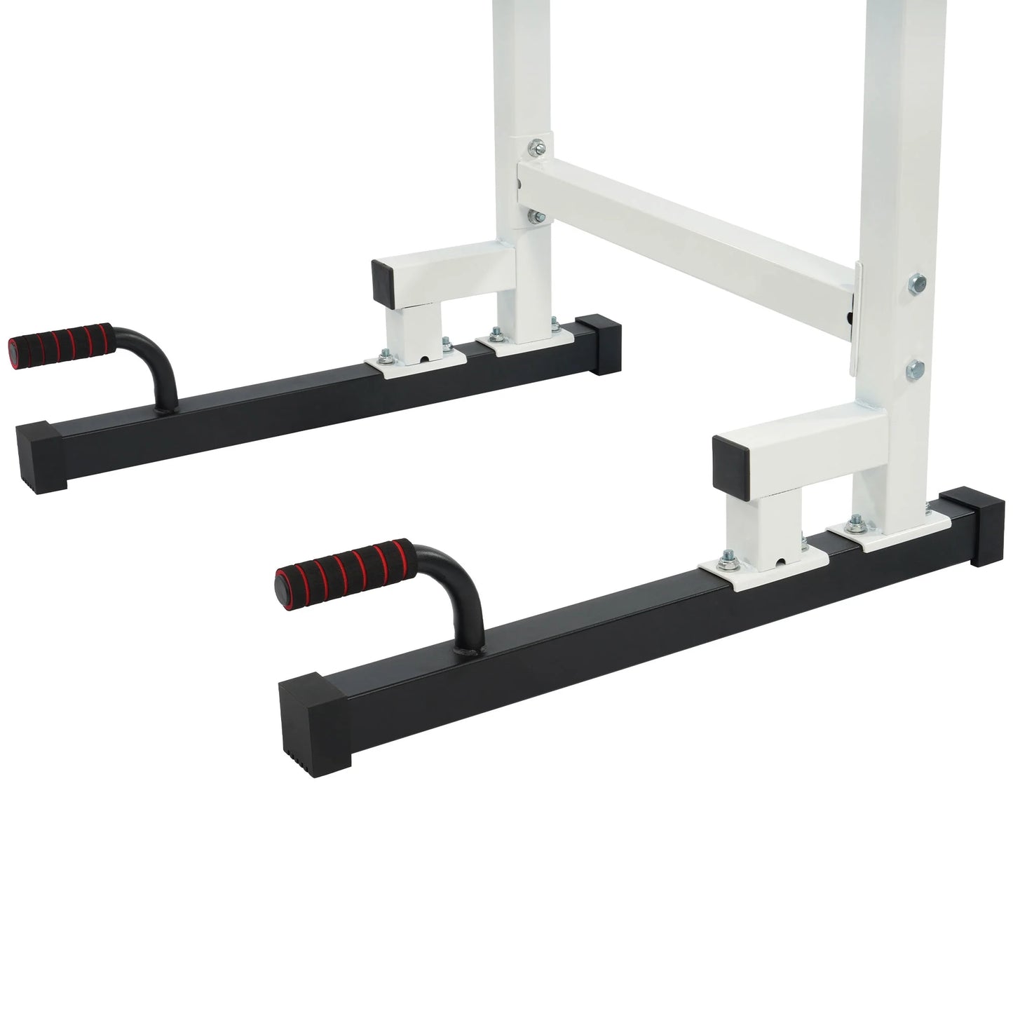 Multi Function Home Gym Exercise Fitness Dip Stand, White